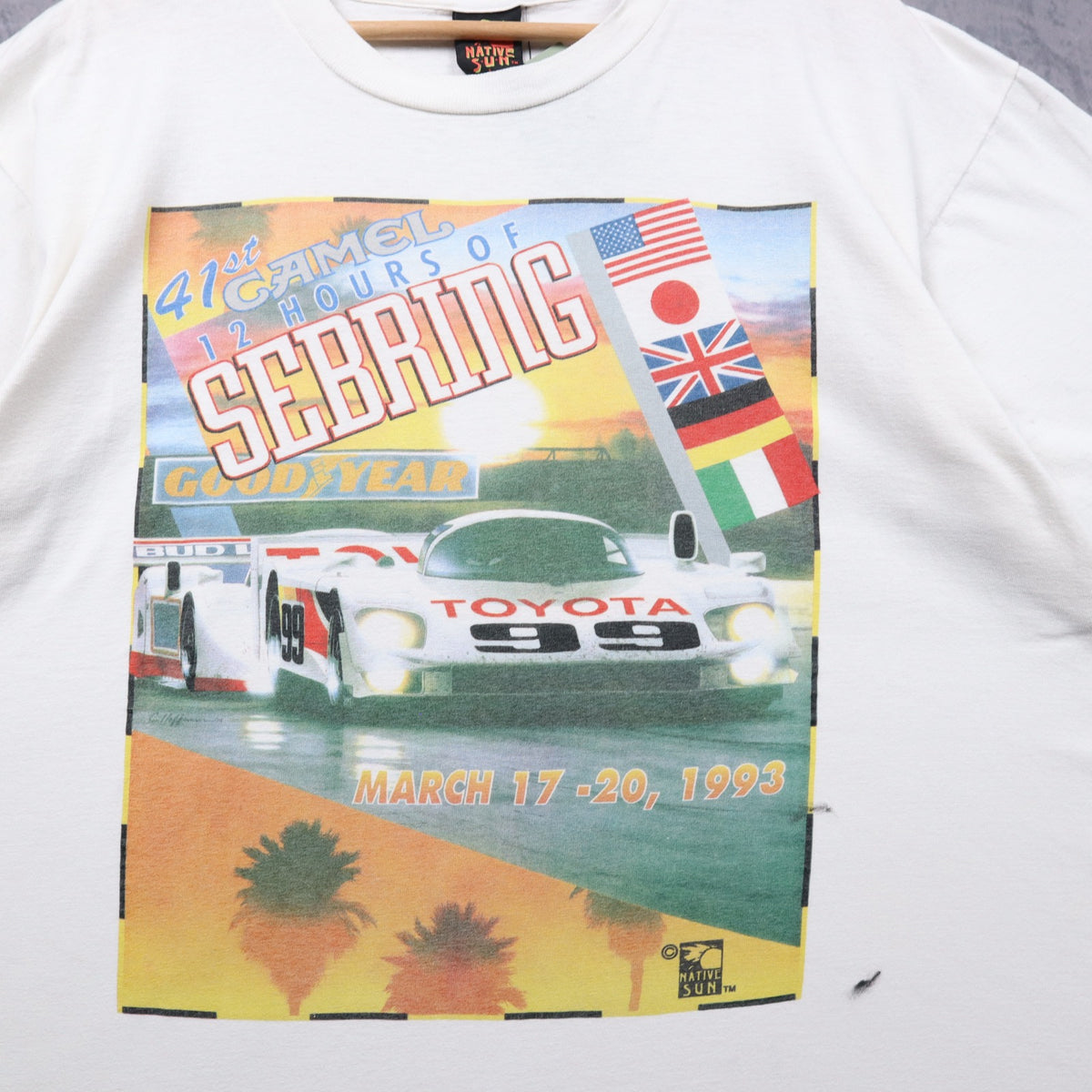 1993 White Camel 12 Hours of Sebring Shirt 7282