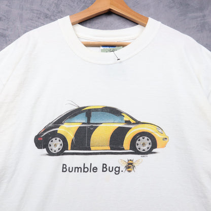 00s White VW Beetle Bumble Bug Shirt 7284