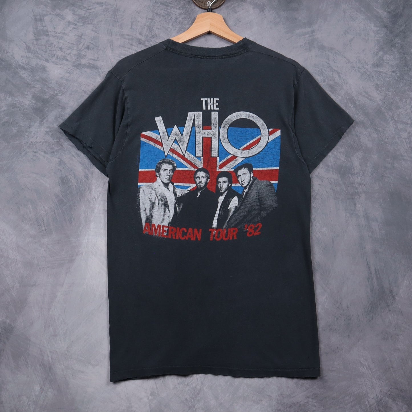 1982 Faded Black The Who American Tour Shirt 4945