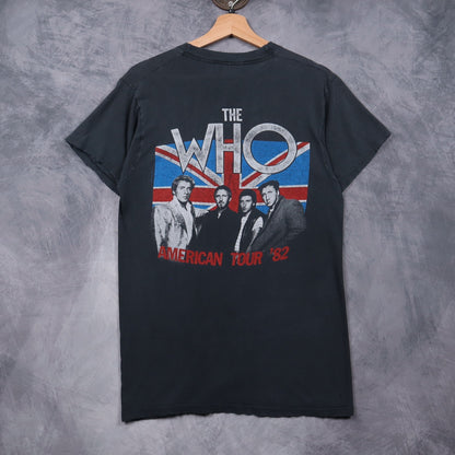 1982 Faded Black The Who American Tour Shirt 4945