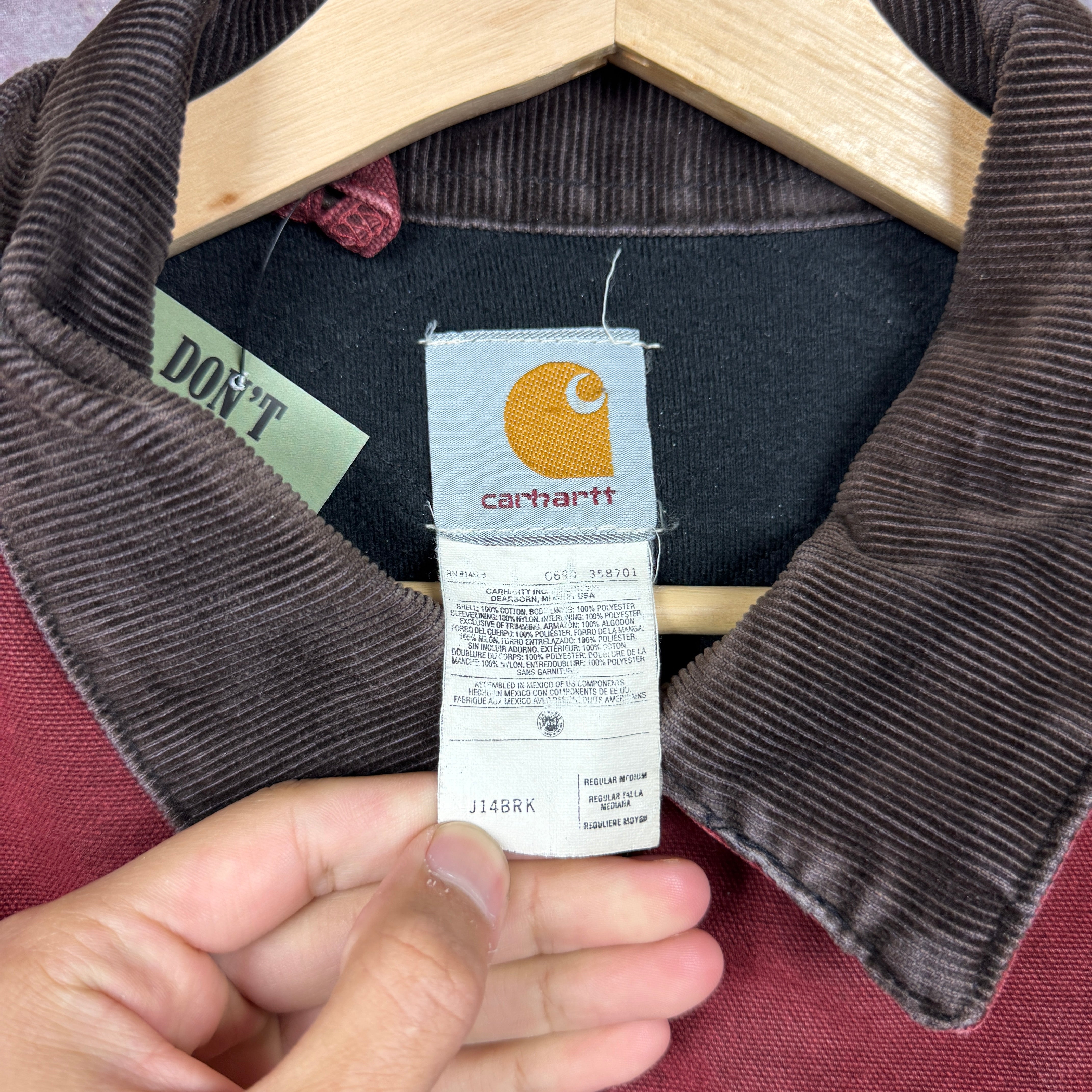 90s Red Carhartt Western Santa Fe Work Jacket M J14BRK 2299