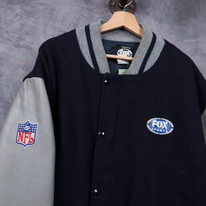 90s Navy Blue NFL on Fox Varsity Jacket 6512