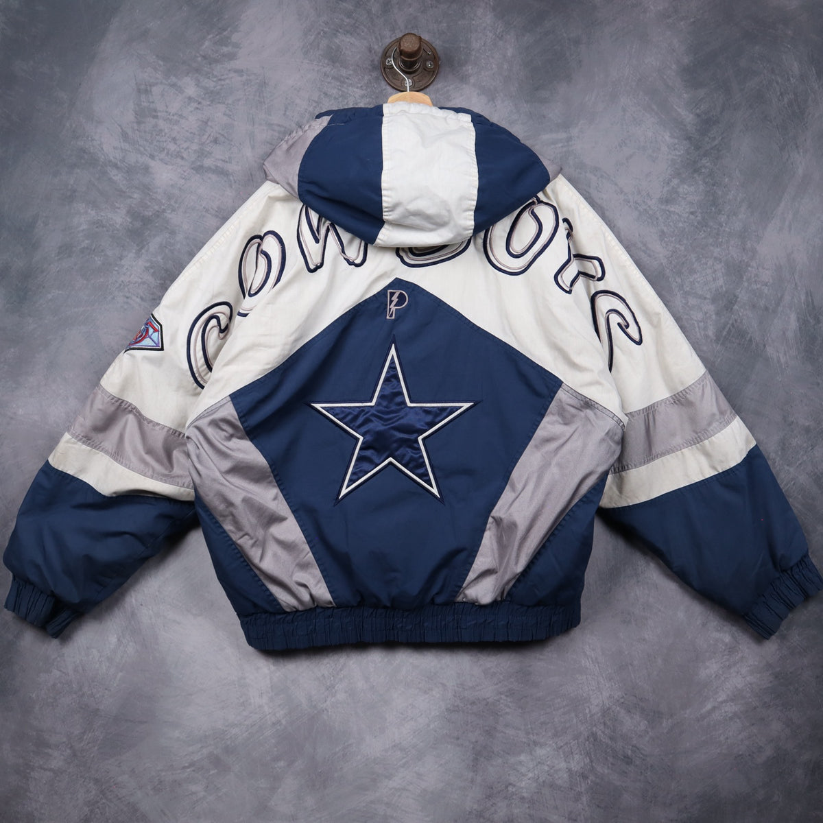 90s Navy Blue Dallas Cowboys Pro Player Hooded Jacket 6516