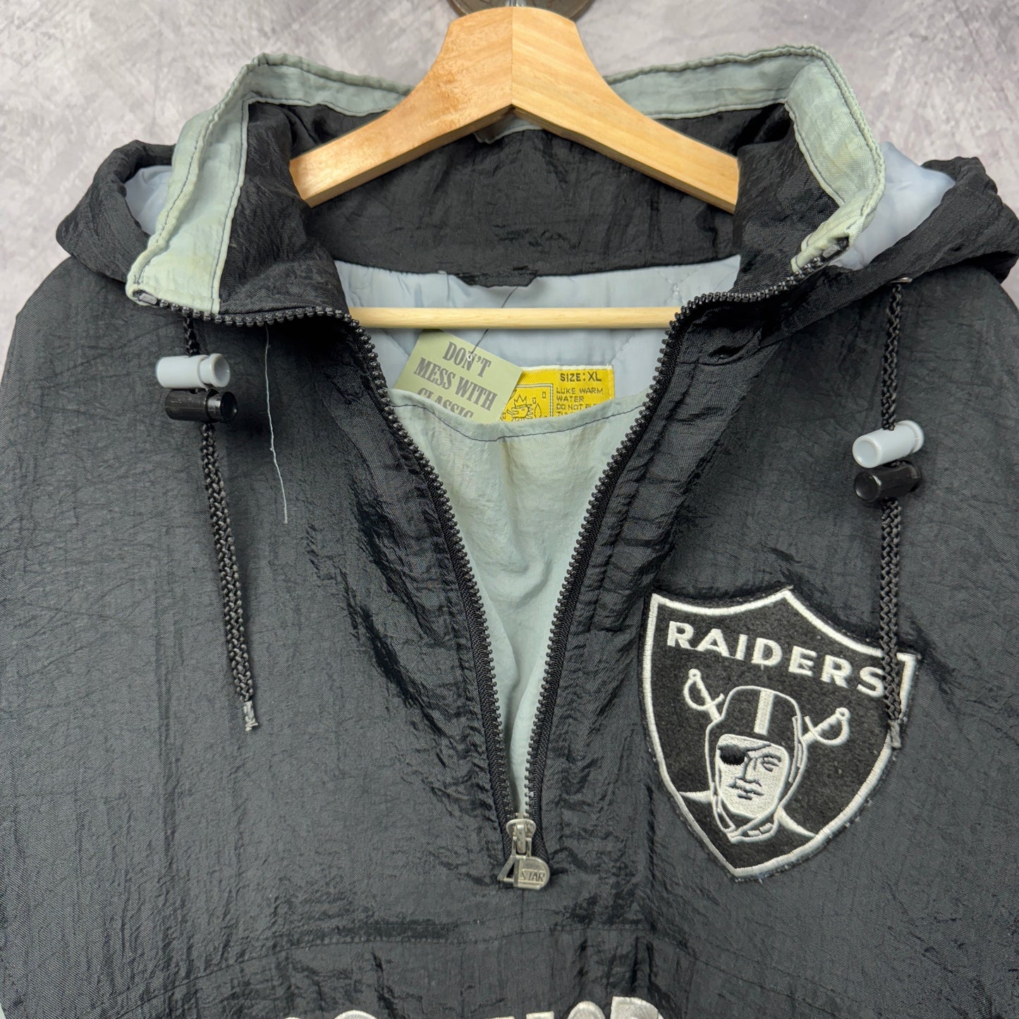 90s Black Los Angeles Raiders Jacket 4067
