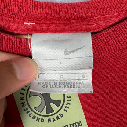 Early 00s Red Nike Air Essential Logo Graphic Shirt XL 1021