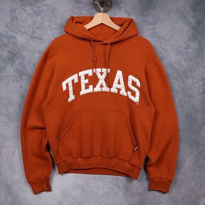 00s Burnt Orange Texas Longhorns Russell Athletic Hoodie 5659