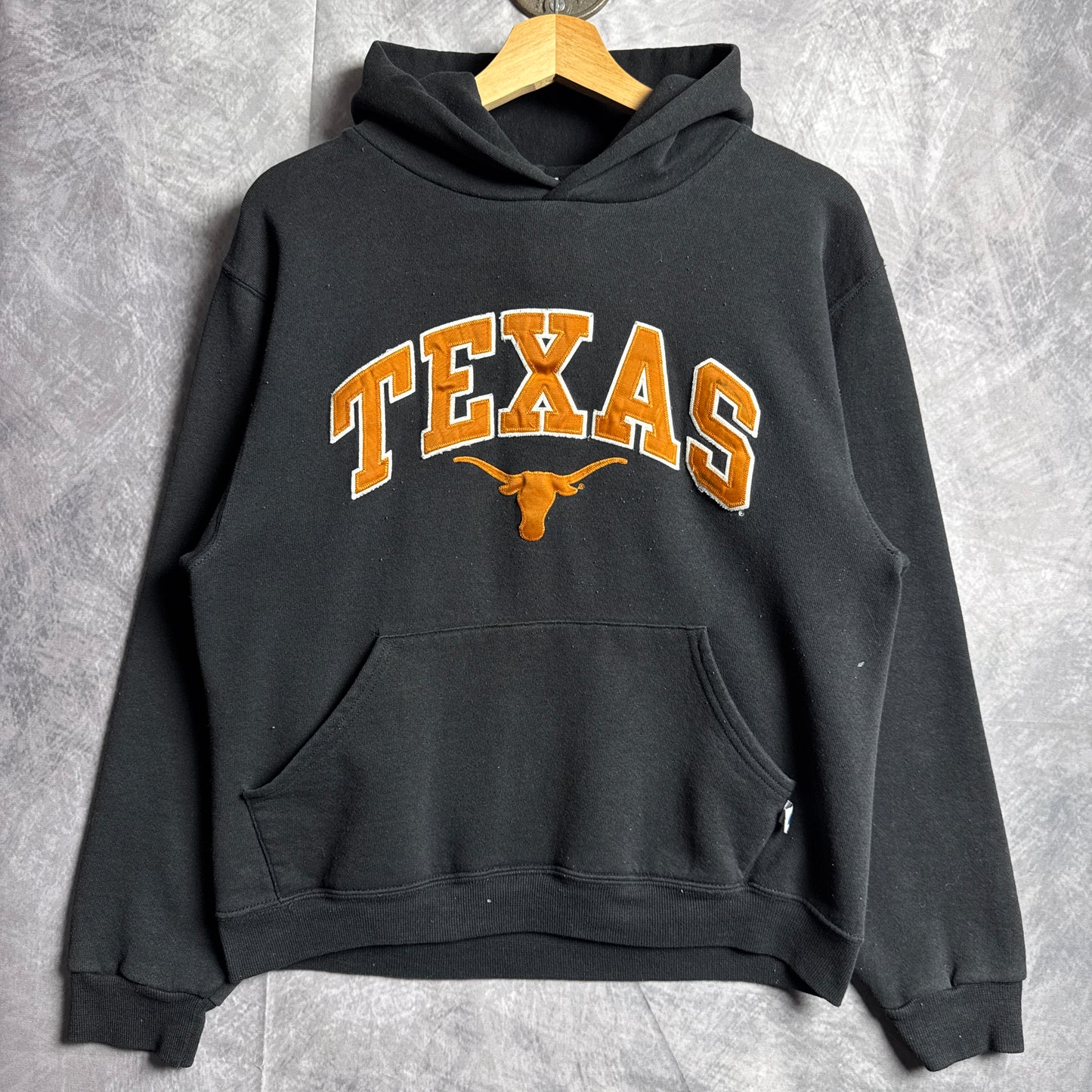 90s Black Russell Texas Longhorns Hoodie 4415