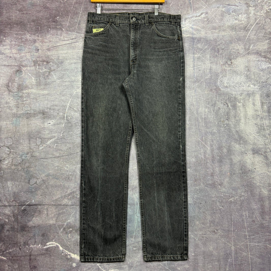 90s Faded Black Gray Levi's 505 Denim Jeans 35x34 0808