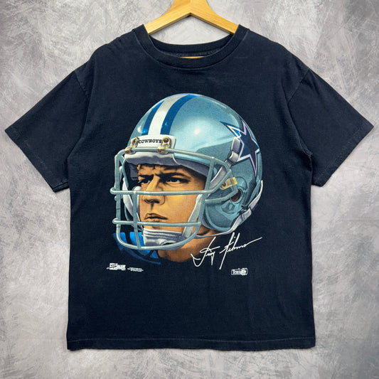 1991 Black Dallas Cowboys Troy Aikman Shirt 4189