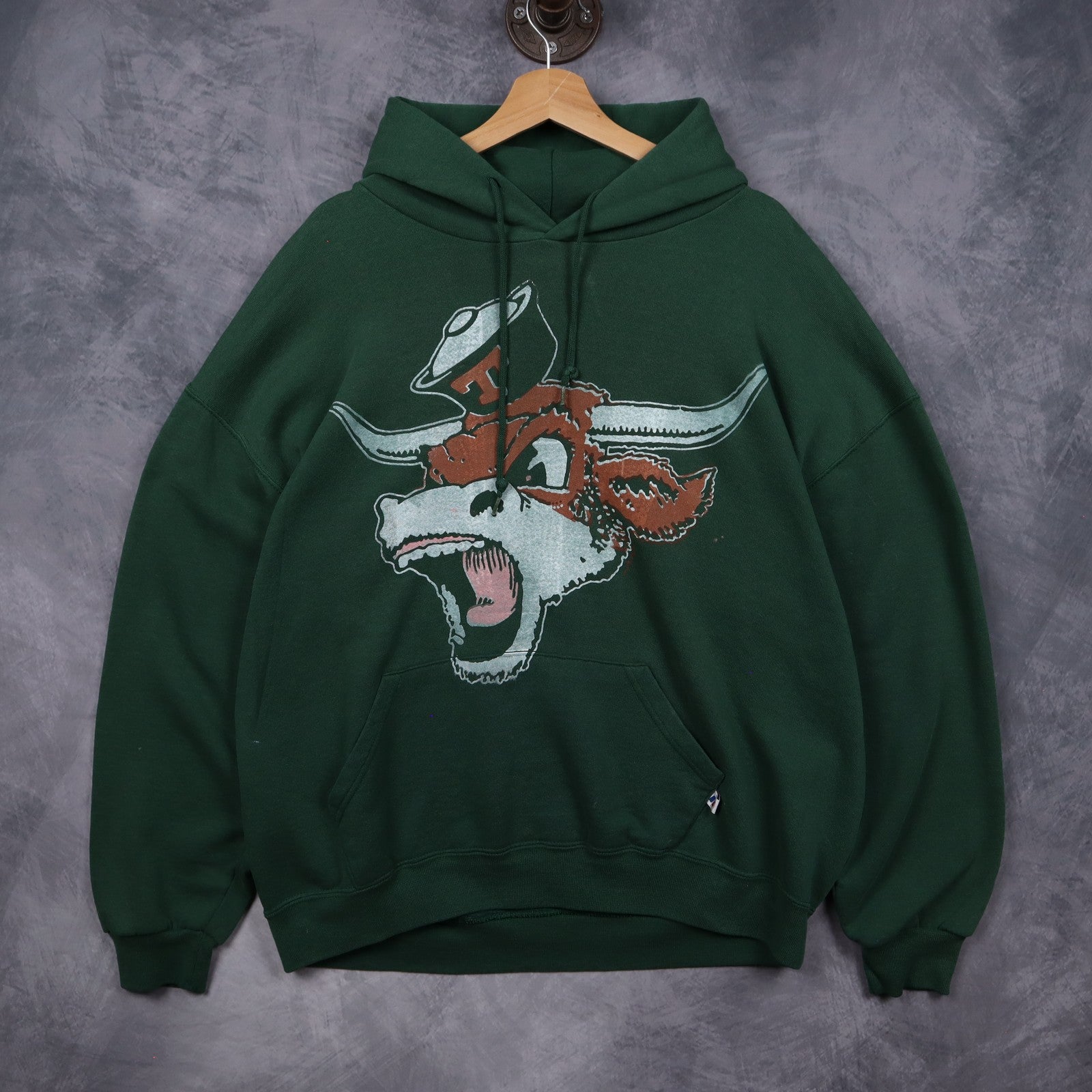 90s Green Texas Longhorns Hoodie 5676