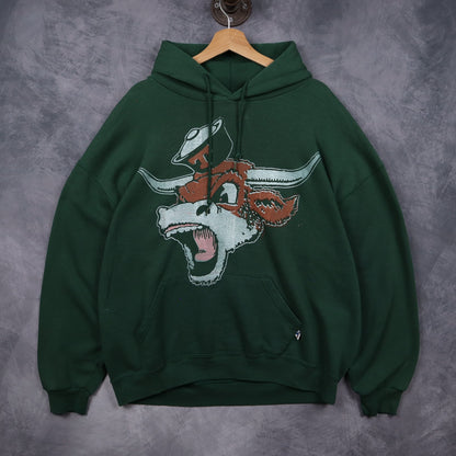 90s Green Texas Longhorns Hoodie 5676