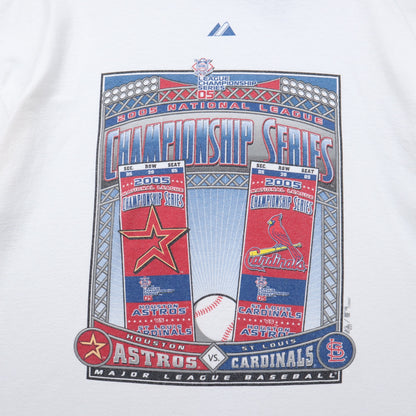 2005 White Astros vs Cardinals NLCS Championship Series Shirt 5517