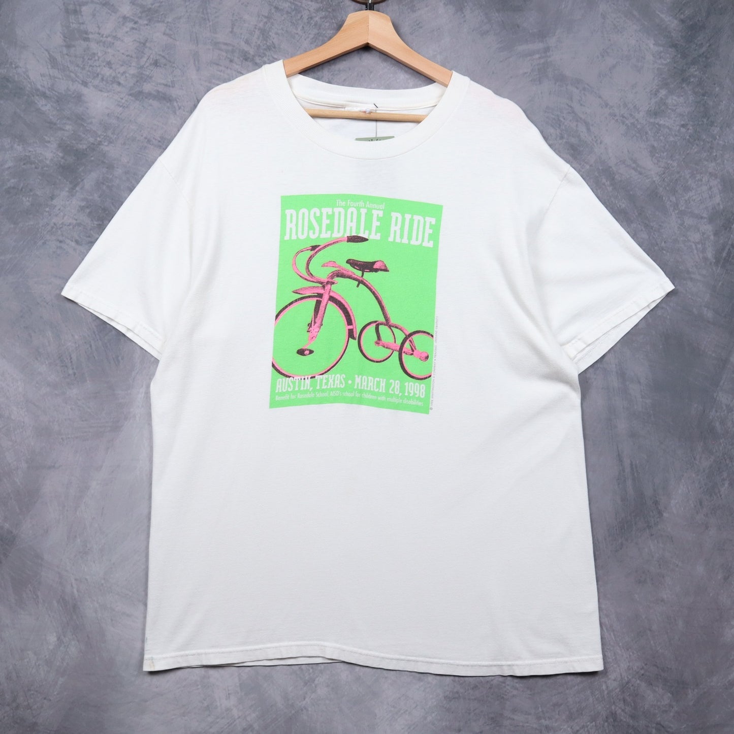 1998 White Rosedale Ride Austin Texas Shirt 4840