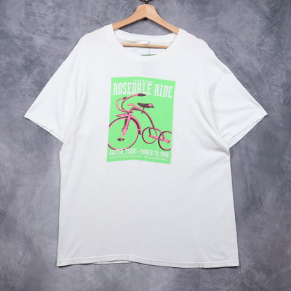 1998 White Rosedale Ride Austin Texas Shirt 4840