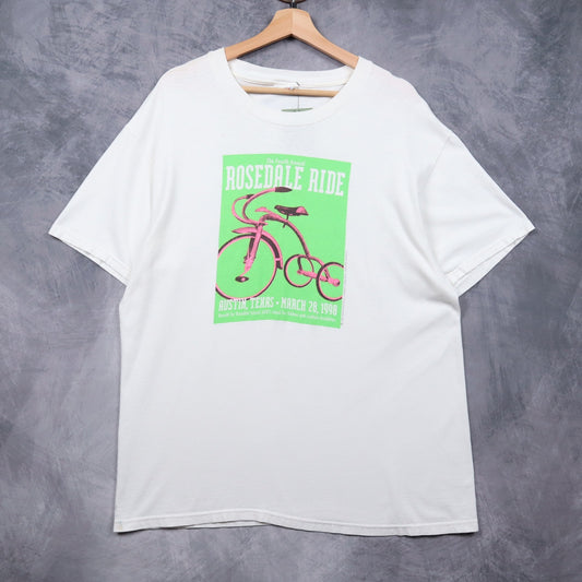1998 White Rosedale Ride Austin Texas Shirt 4840