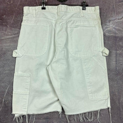 Early 00s White Dickies Painter Baggy Carpenter Work Shorts 35x11 AY18