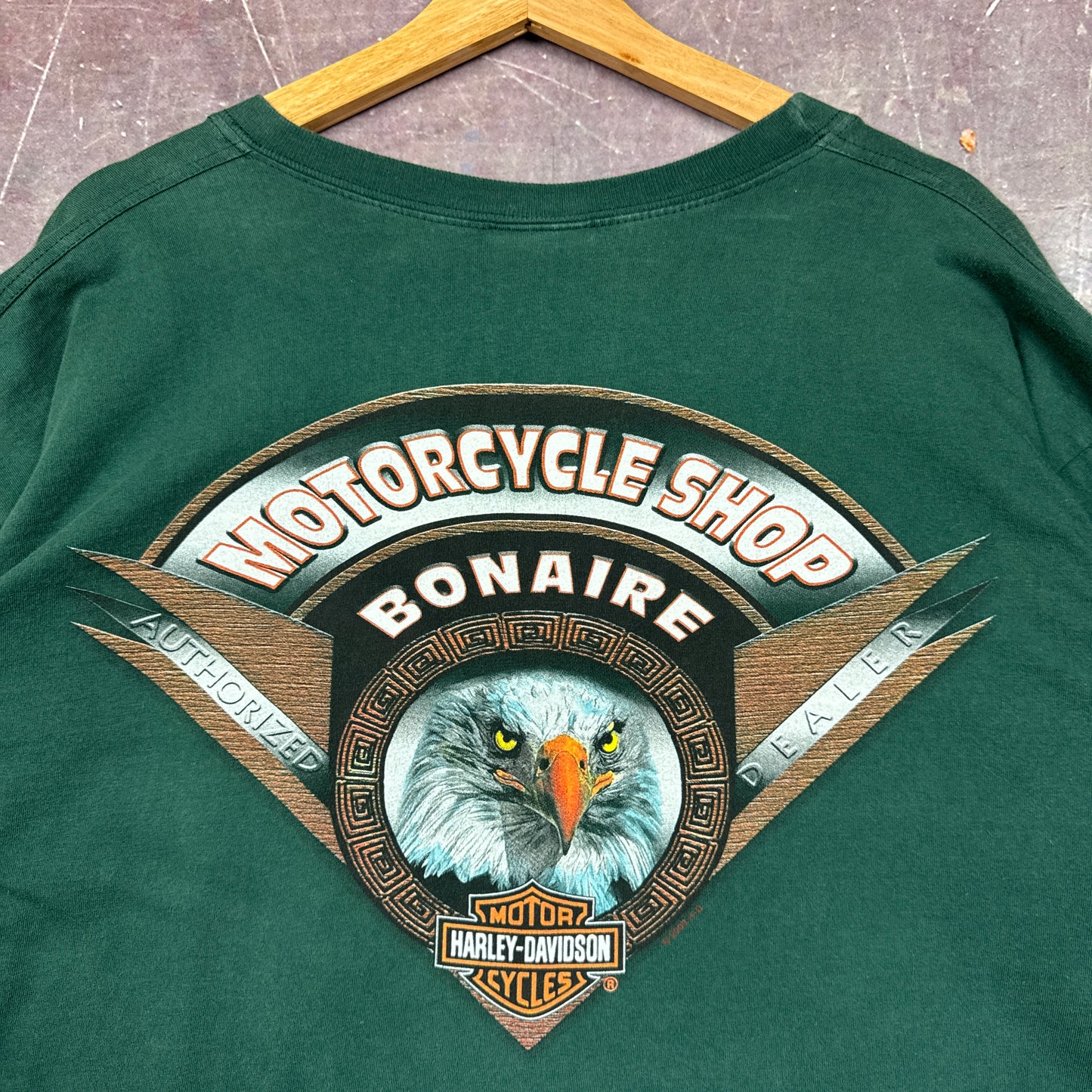 90s Green Harley Davidson Shirt 3114
