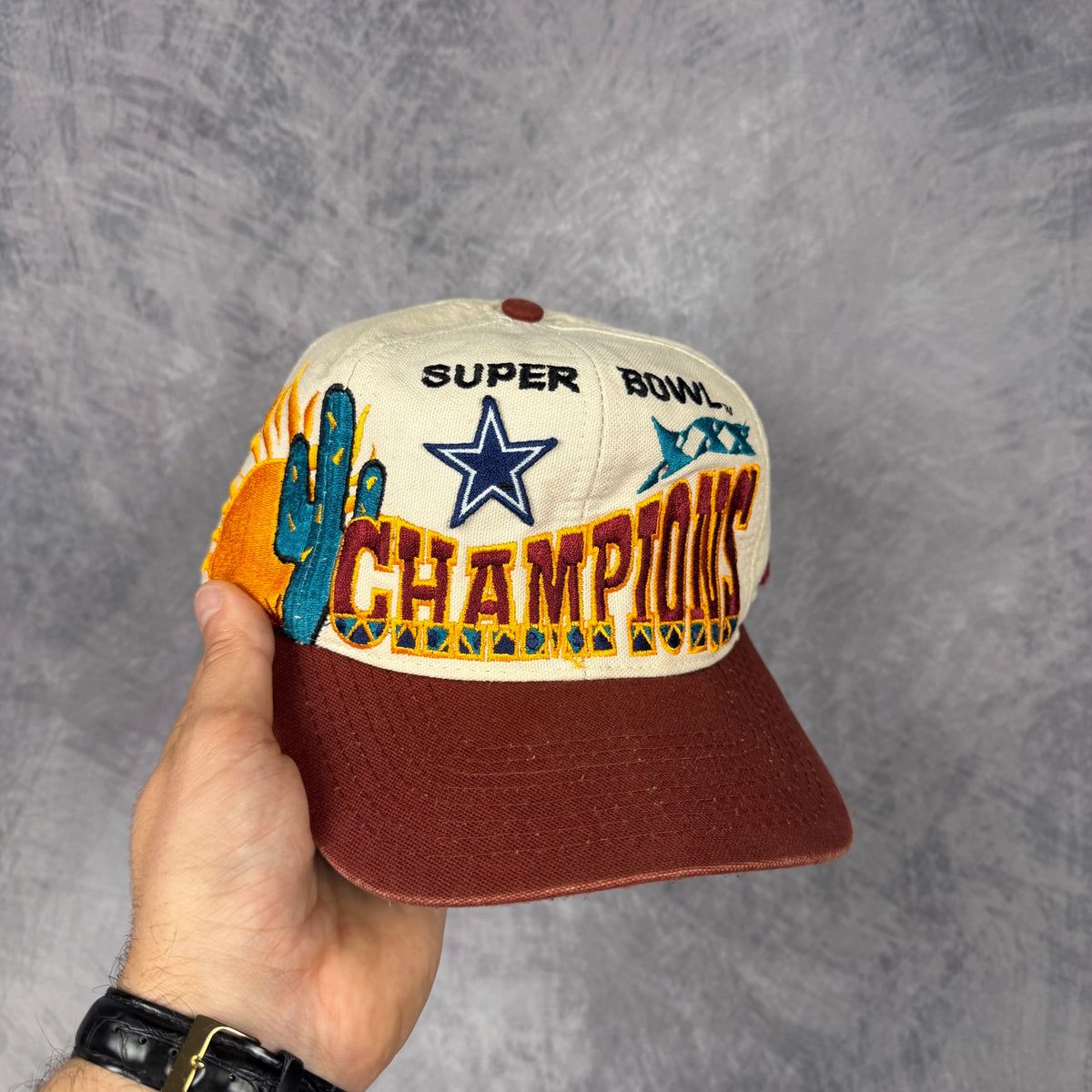 1996 Cream Dallas Cowboys Super Bowl XXX Champions Hat 6807