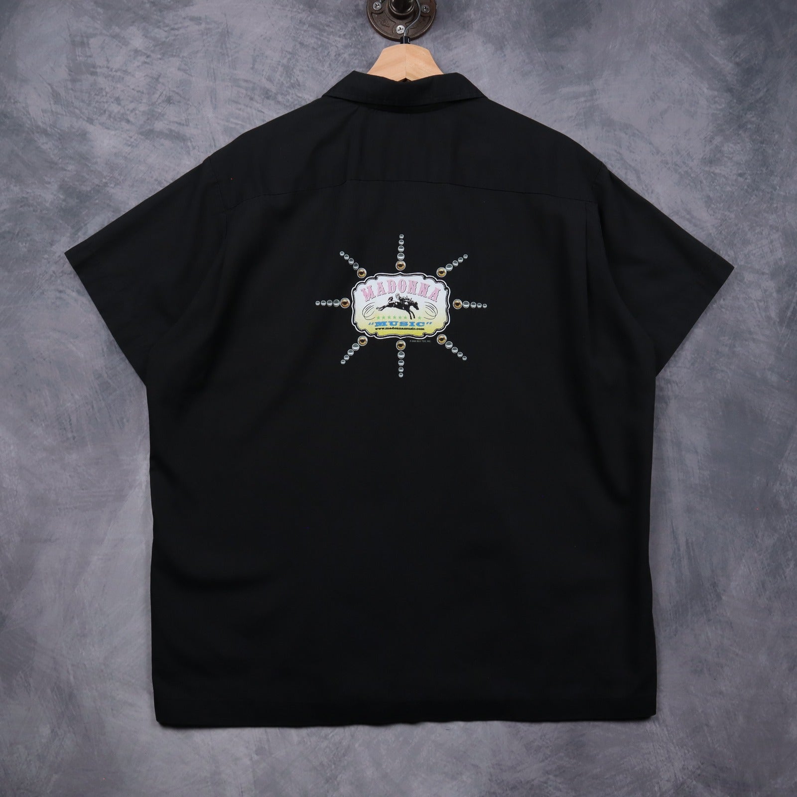 2000 Black Madonna Music Promo Button Up Shirt 5513