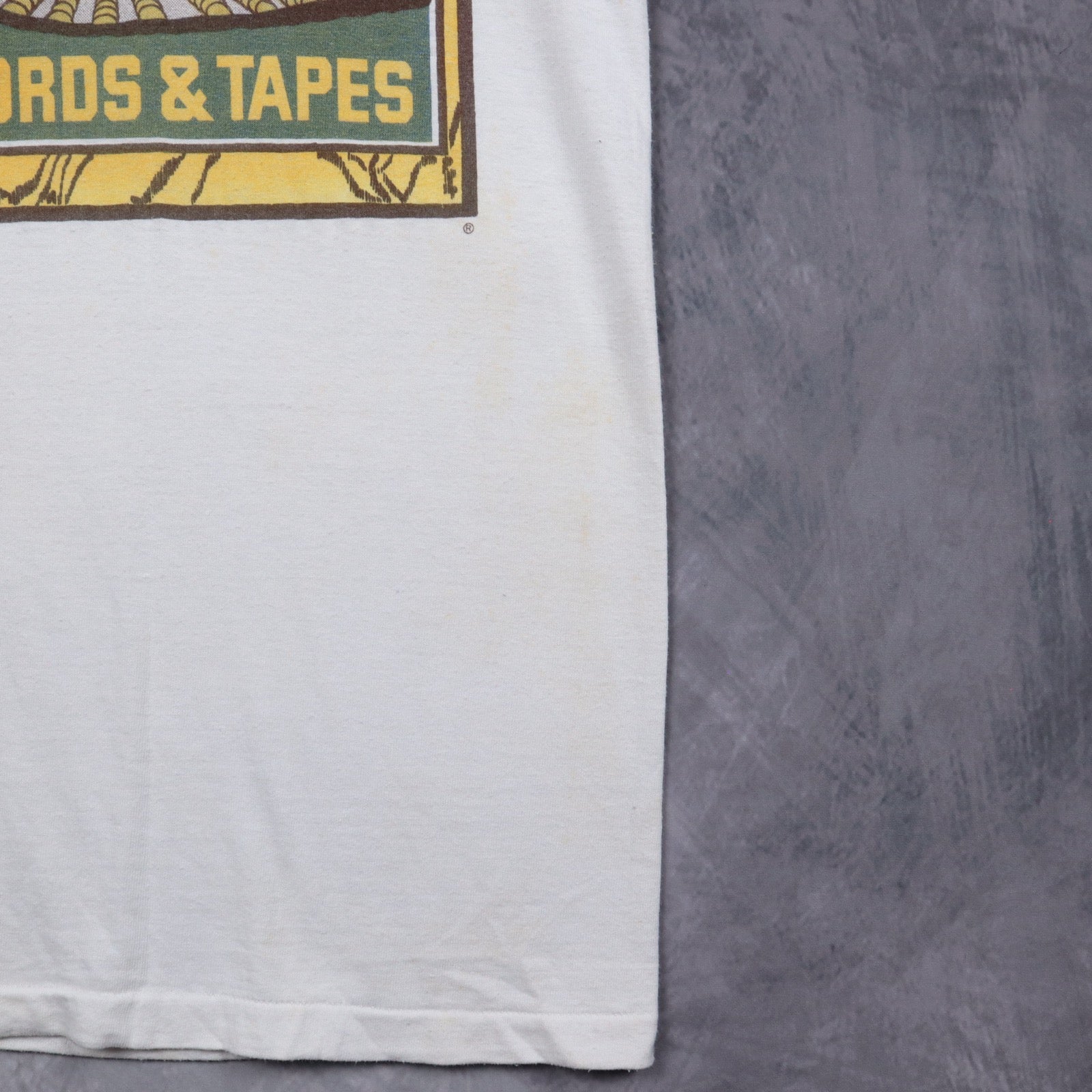 70s White Peaches Records & Tapes Ringer Shirt 5150