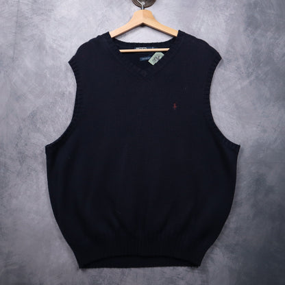 90s Navy Blue Polo Ralph Lauren Knit Sweater Vest 4714