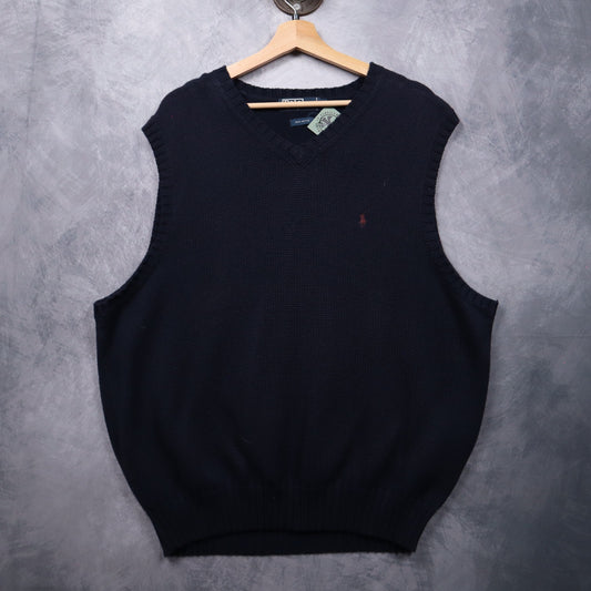 90s Navy Blue Polo Ralph Lauren Knit Sweater Vest 4714