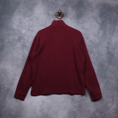 00s Red Polo Ralph Lauren Quarter Zip Sweater 5467