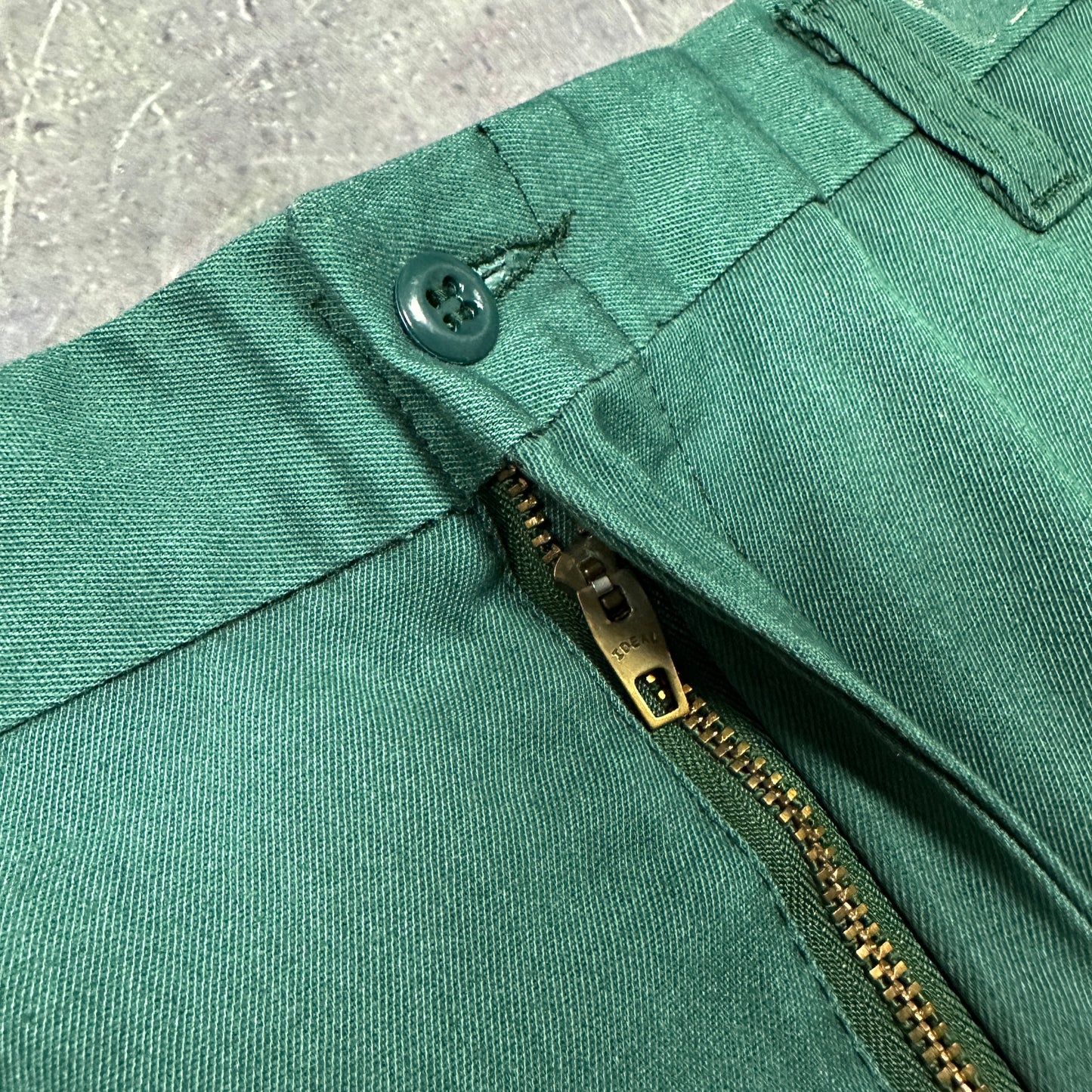 80s Green Cintas Cotton Poly Dickies Style Work Pants 33x28 AI44