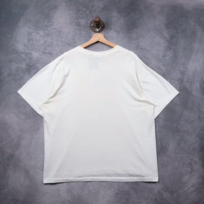 90s White Poncho Photo Shirt 5339