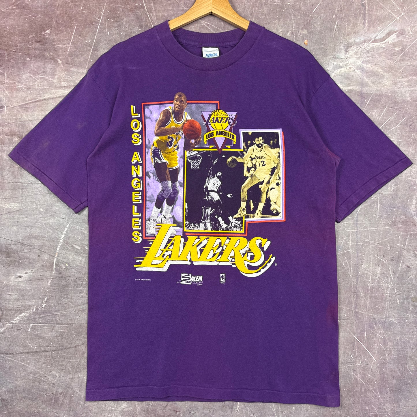 90s Purple Lakers Magic Shirt 3288