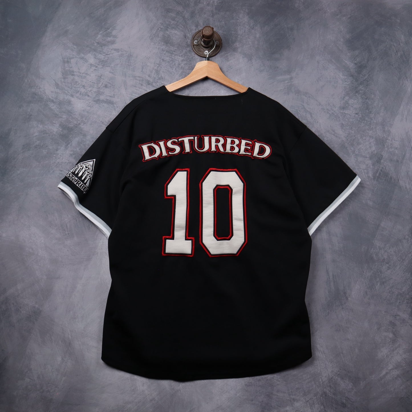 Early 2000s Black Disturbed Face Baseball Jersey 5373