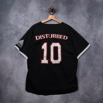 Early 2000s Black Disturbed Face Baseball Jersey 5373