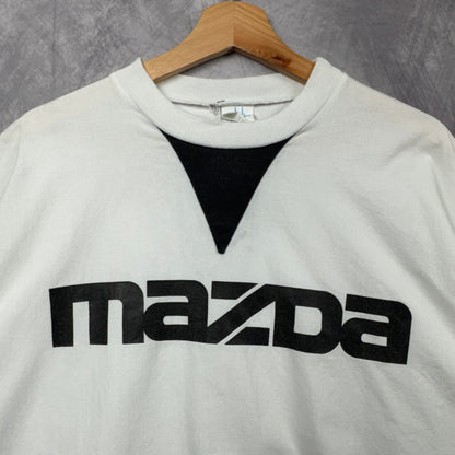 90s White Mazda Crewneck Sweatshirt 4025