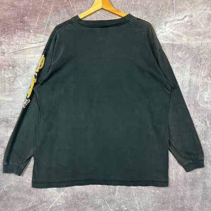 90s Black Dale Jarrett Nascar Longsleeve Shirt 3387