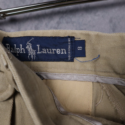 90s Khaki Ralph Lauren Pleated Trousers 5232