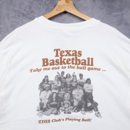 1995 White Texas Basketball Lady Longhorn Camp Shirt 5757