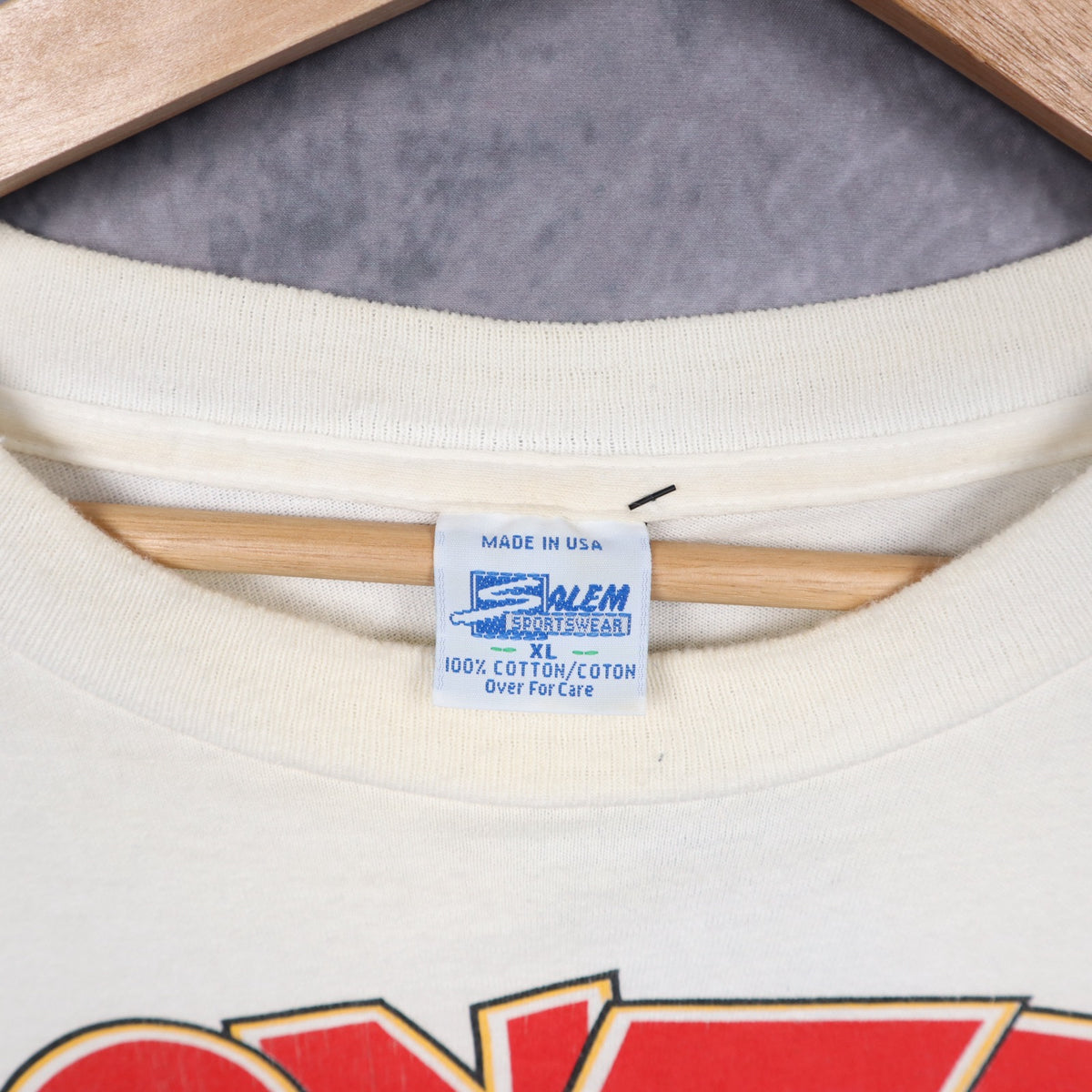 1993 White Kansas City Chiefs Joe Montana Caricature Shirt 6689