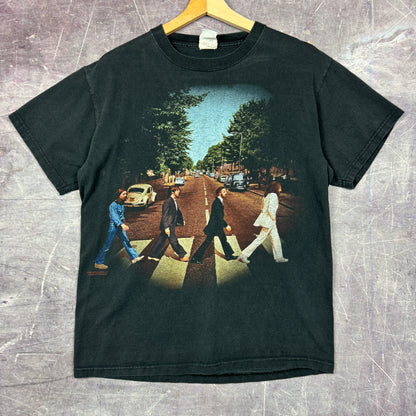 Early 00s Black The Beatles Abbey Road Graphic Shirt M 0911