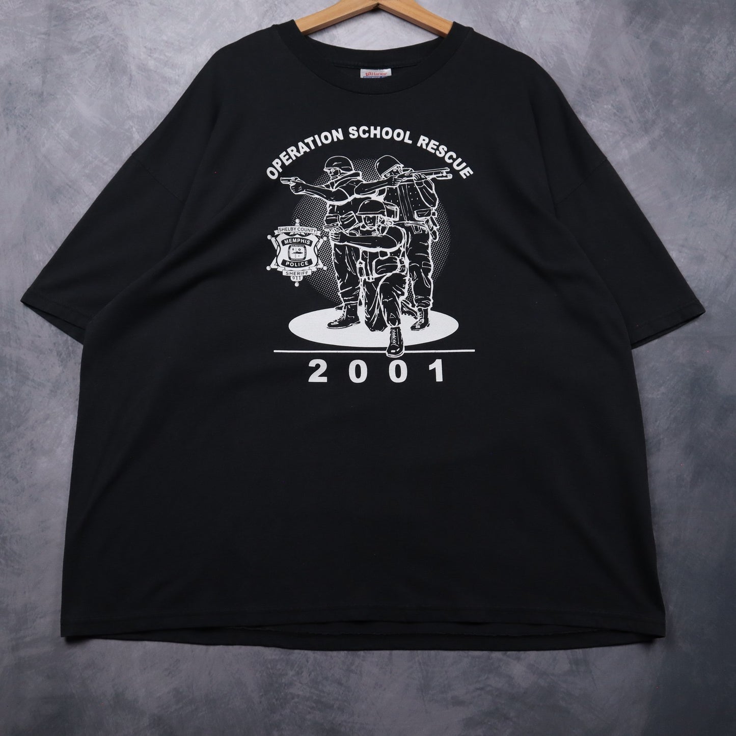 2001 Black Operation School Rescue Memphis Police Shirt 4672