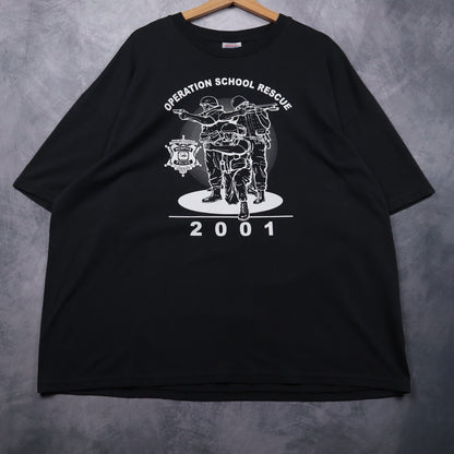2001 Black Operation School Rescue Memphis Police Shirt 4672