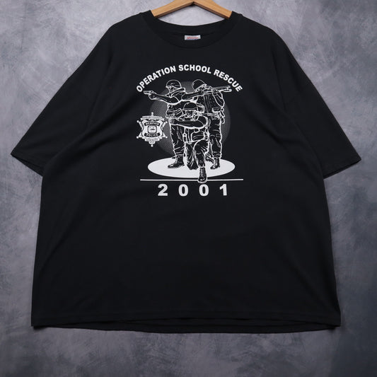 2001 Black Operation School Rescue Memphis Police Shirt 4672