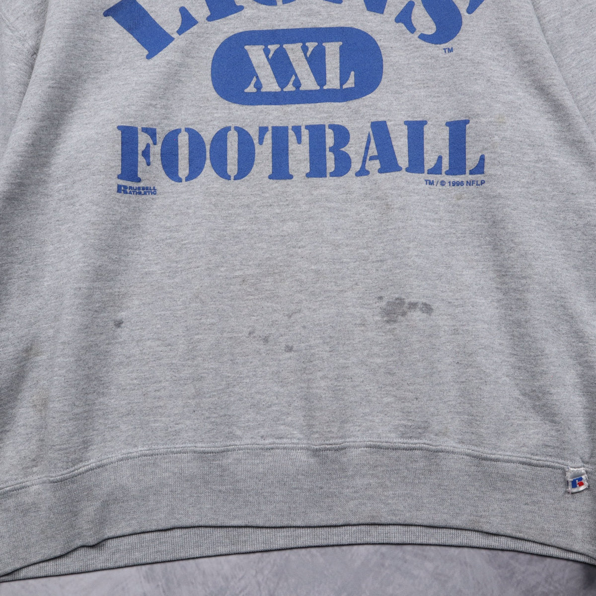 1996 Grey Detroit Lions Football Crewneck Sweatshirt 6490