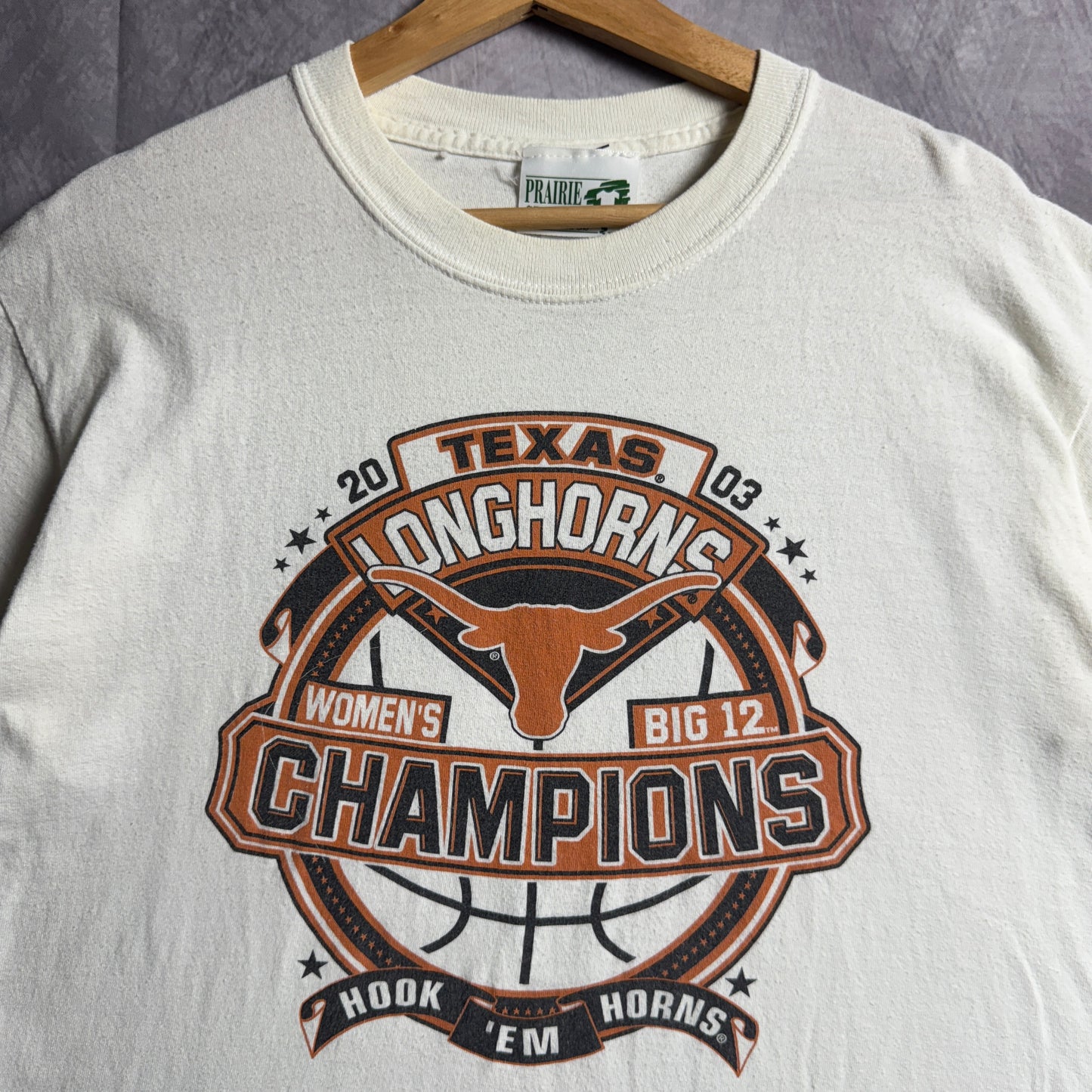 2003 White Texas Longhorns Womens Basketball Big 12 Champions Shirt 4516