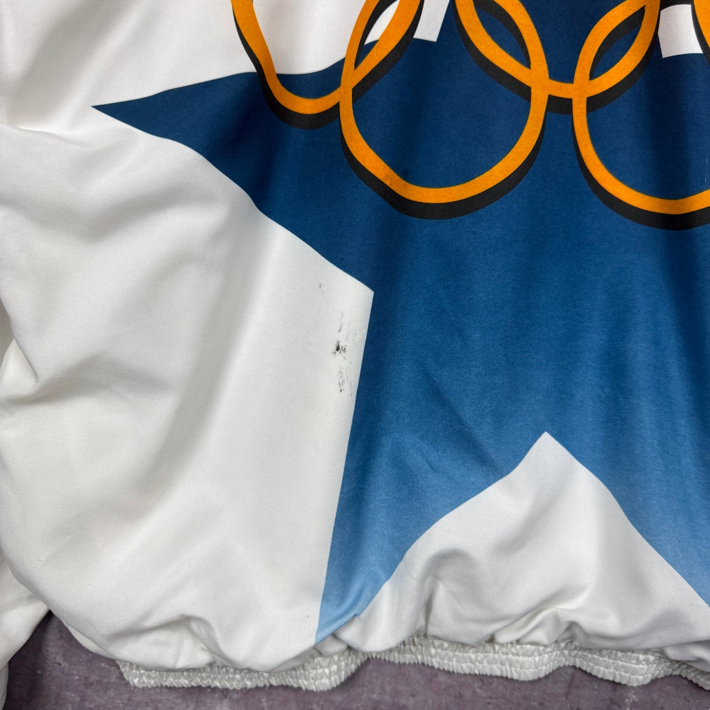 1996 White & Blue Atlanta Olympics Windbreaker 3475