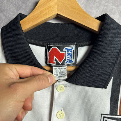90s White Texas Longhorns Racing Polo Shirt 4502