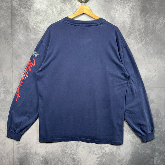 90s Blue Ford Motorsport Long Sleeve Shirt 3975
