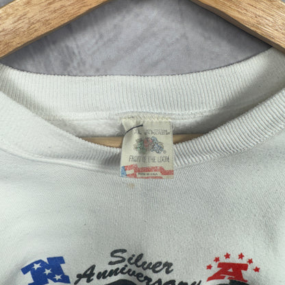 1991 White Superbowl XXV Crewneck Sweatshirt 4110