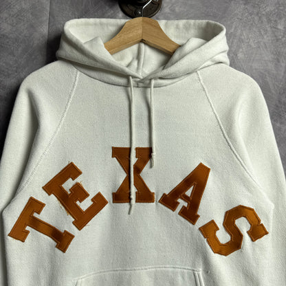 80s White Texas Longhorns Hoodie 4432