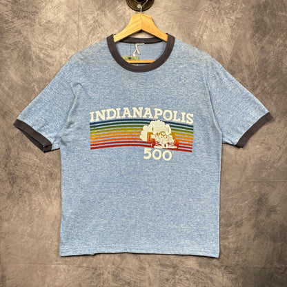 70s Blue Indianapolis 500 Ringer Shirt 3972
