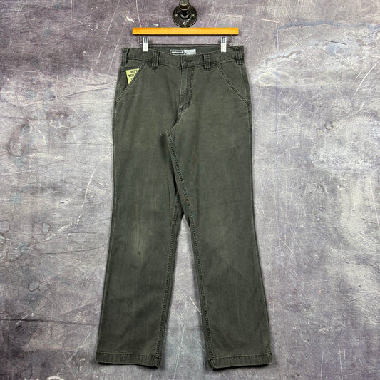 00s Gray Carhartt Lightweight Carpenter Work Pants 31x30 0380